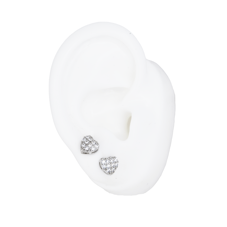 TOPO CORAZÓN PEQUEÑO PLATEADO BAÑO EN RODIO