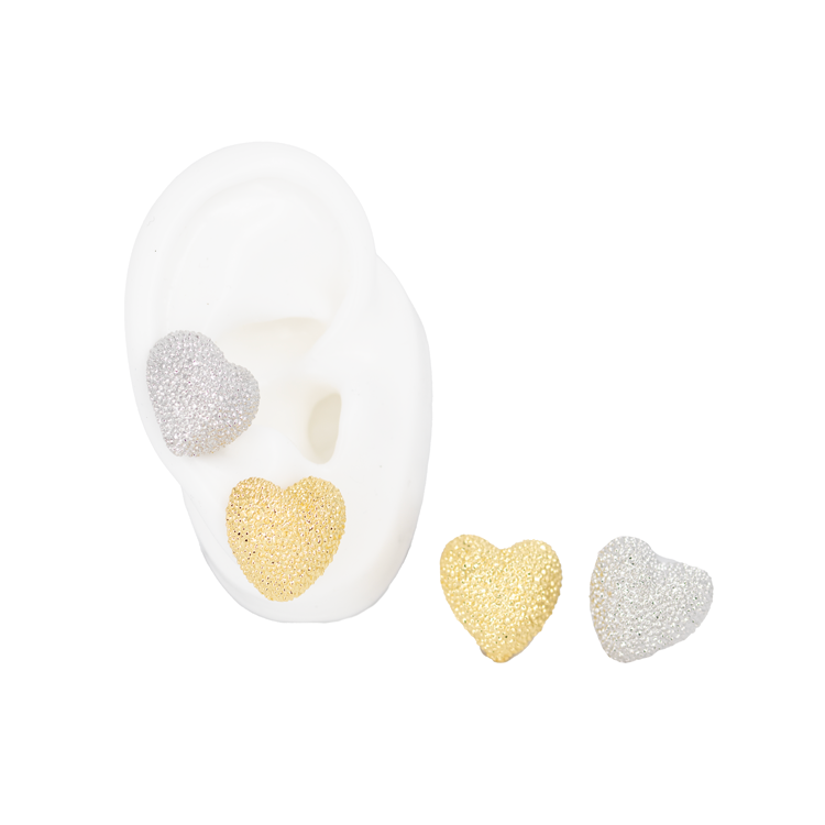 TOPO CORAZÓN PUNTILLISMO BAÑO EN RODIO