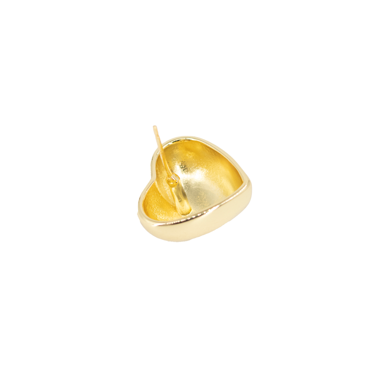 TOPO CORAZÓN DORADO LISO BAÑO EN RODIO