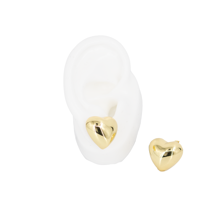 TOPO CORAZÓN DORADO LISO BAÑO EN RODIO