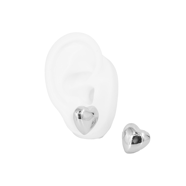 TOPO CORAZON INFLADO DORADO BAÑO EN RODIO