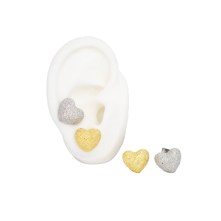 TOPO CORAZÓN AZUCARADO MEDIANO BAÑO EN RODIO