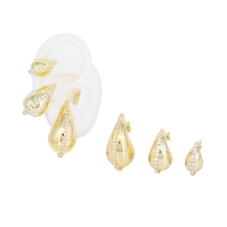 TOPO GOTA LINEA CIRCON BLANCO BAÑO EN RODIO