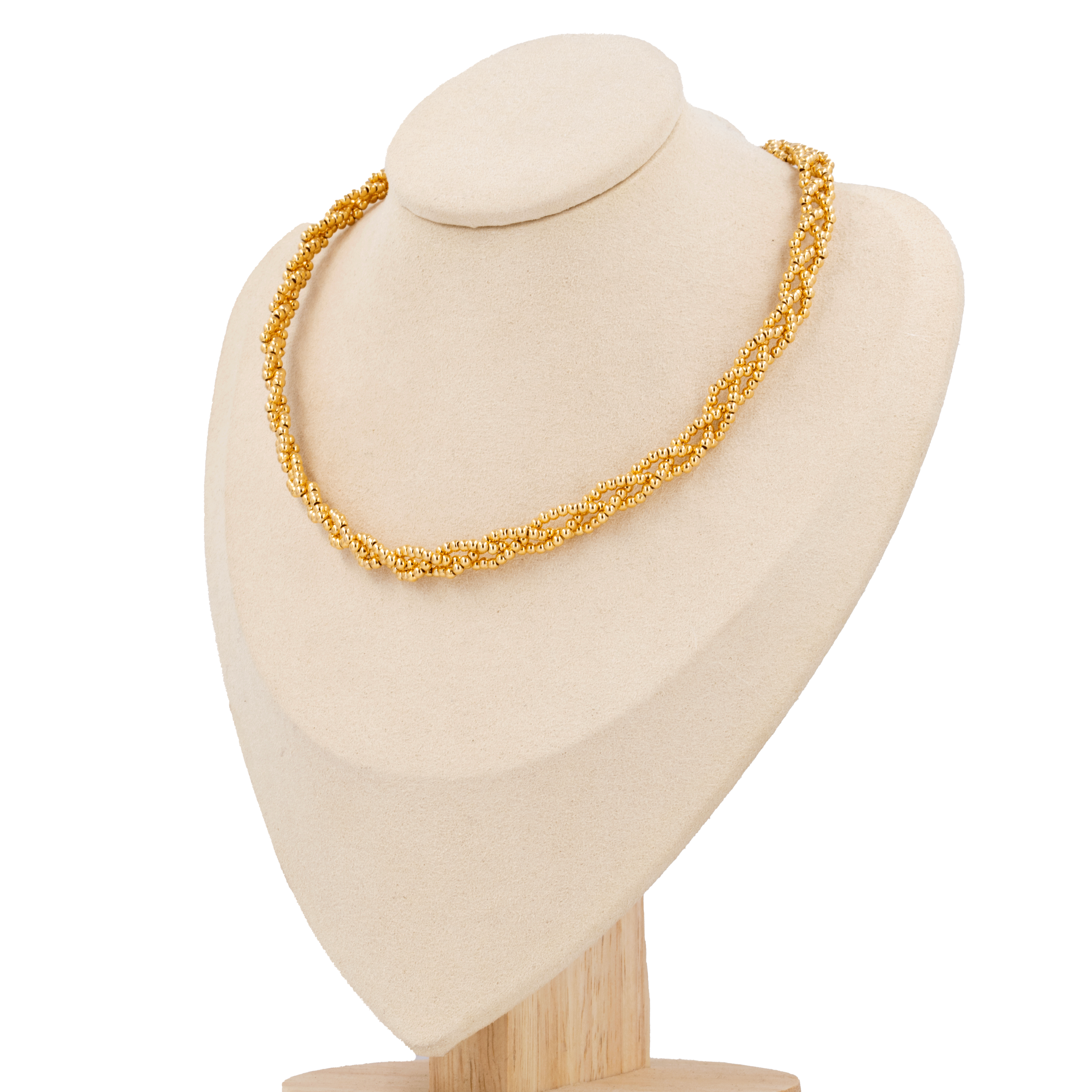 CADENAS BALINES TRENZADOS BAÑO EN ORO