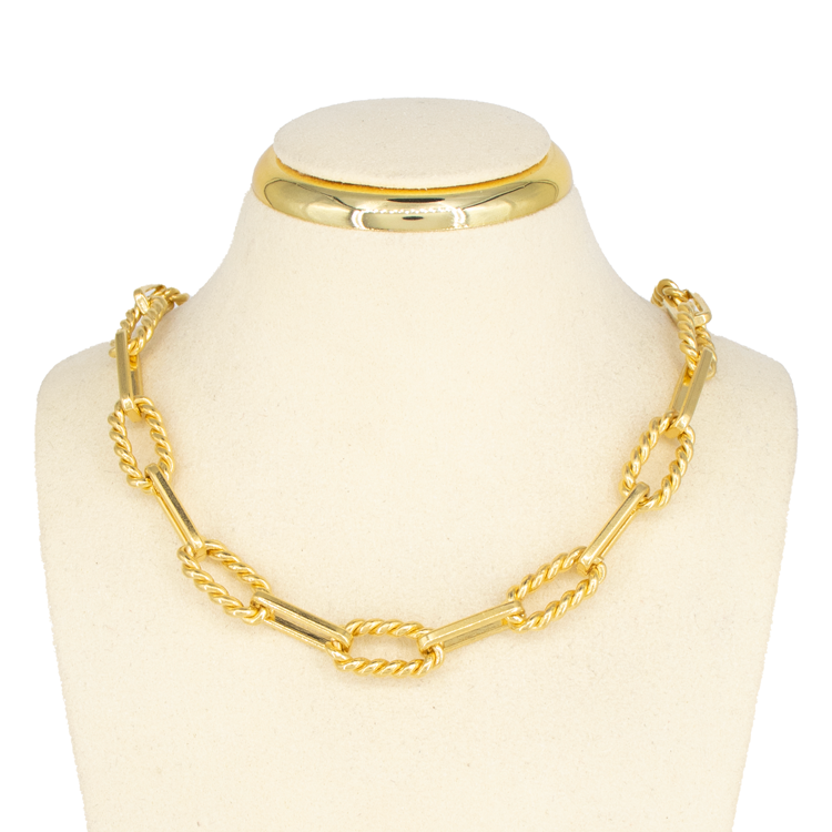 CADENAS CLICK DIAMANTADO Y LISO BAÑO DE RODIO