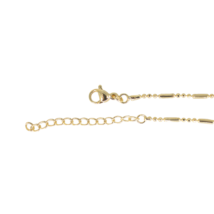 CADENA TRIPLE BALIN MINI RACTANGULO BAÑO EN RODIO