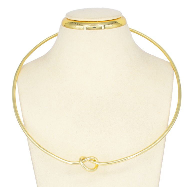 CHOCKER NUDO PEQUEÑO BAÑO EN RODIO