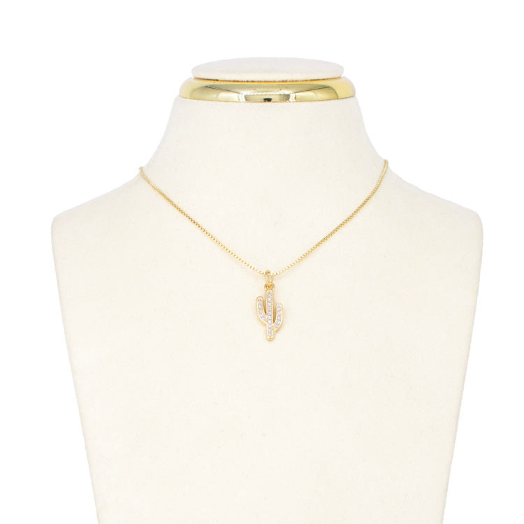 DIJE CACTUS CIRCONADO BAÑO EN RODIO