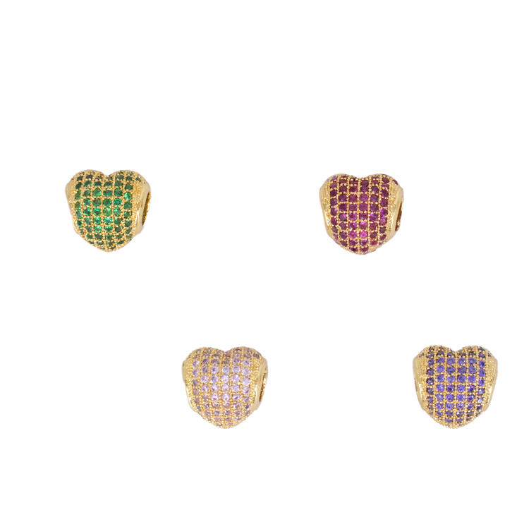 CHARM PANDORA EN RODIO CORAZÓN DORADO