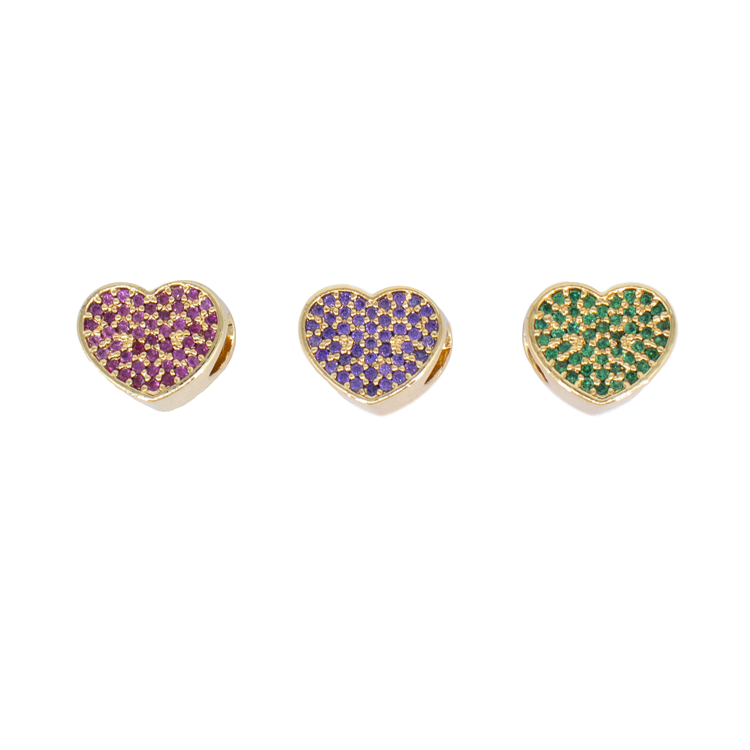 CHARM PANDORA EN RODIO CORAZÓN DORADO