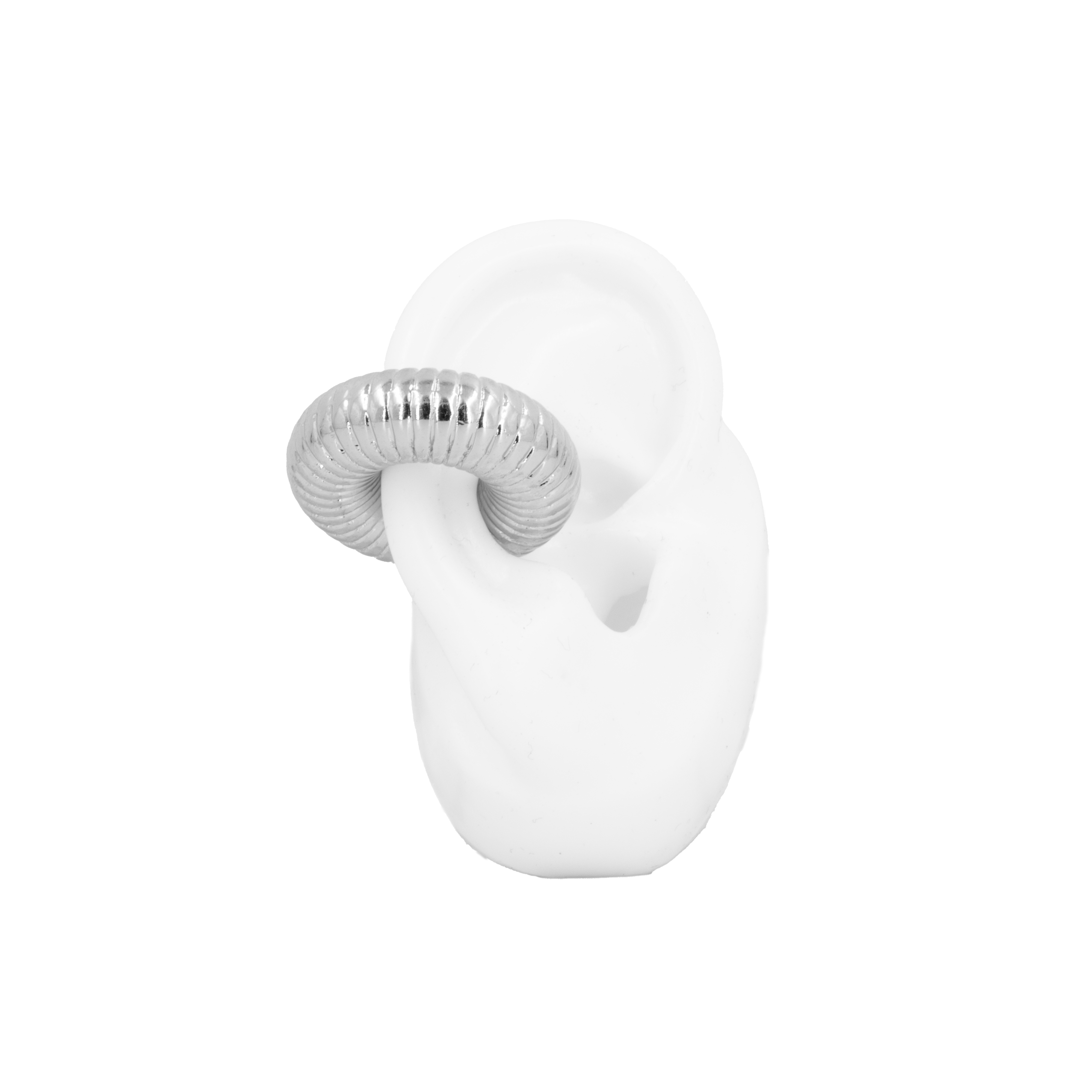 EARCUFF EN RODIO CHUNKY TIPO CARACOL