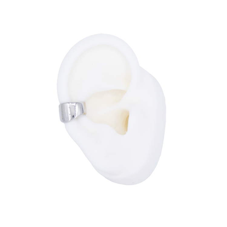 EARCUFF LISO BAÑO EN RODIO