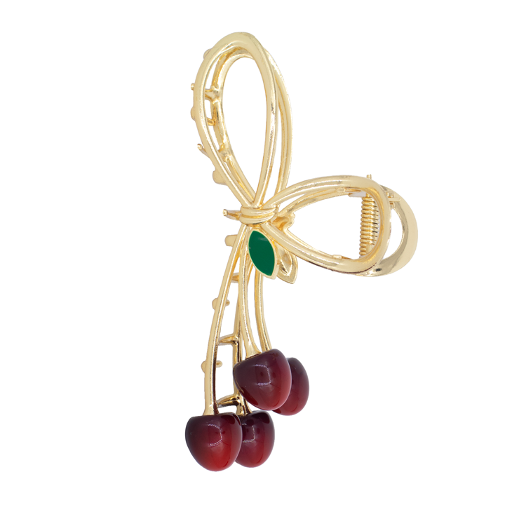 HAIR CLIPS CERISE BAÑO EN RODIO
