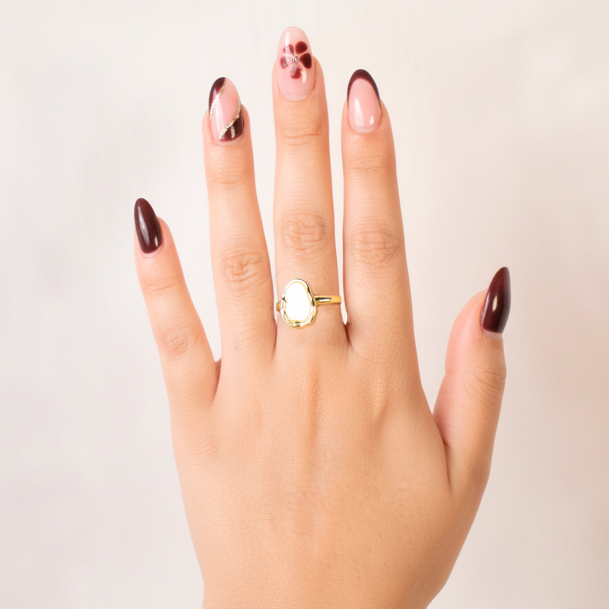 ANILLO ESPEJITO BAÑO EN RODIO