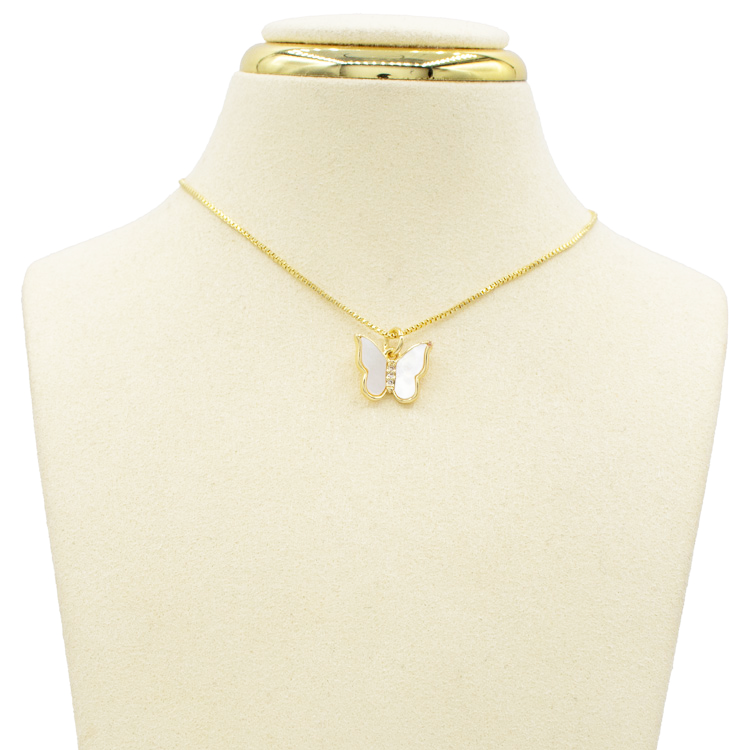 DIJE MARIPOSA CIRCONADA BAÑO EN RODIO