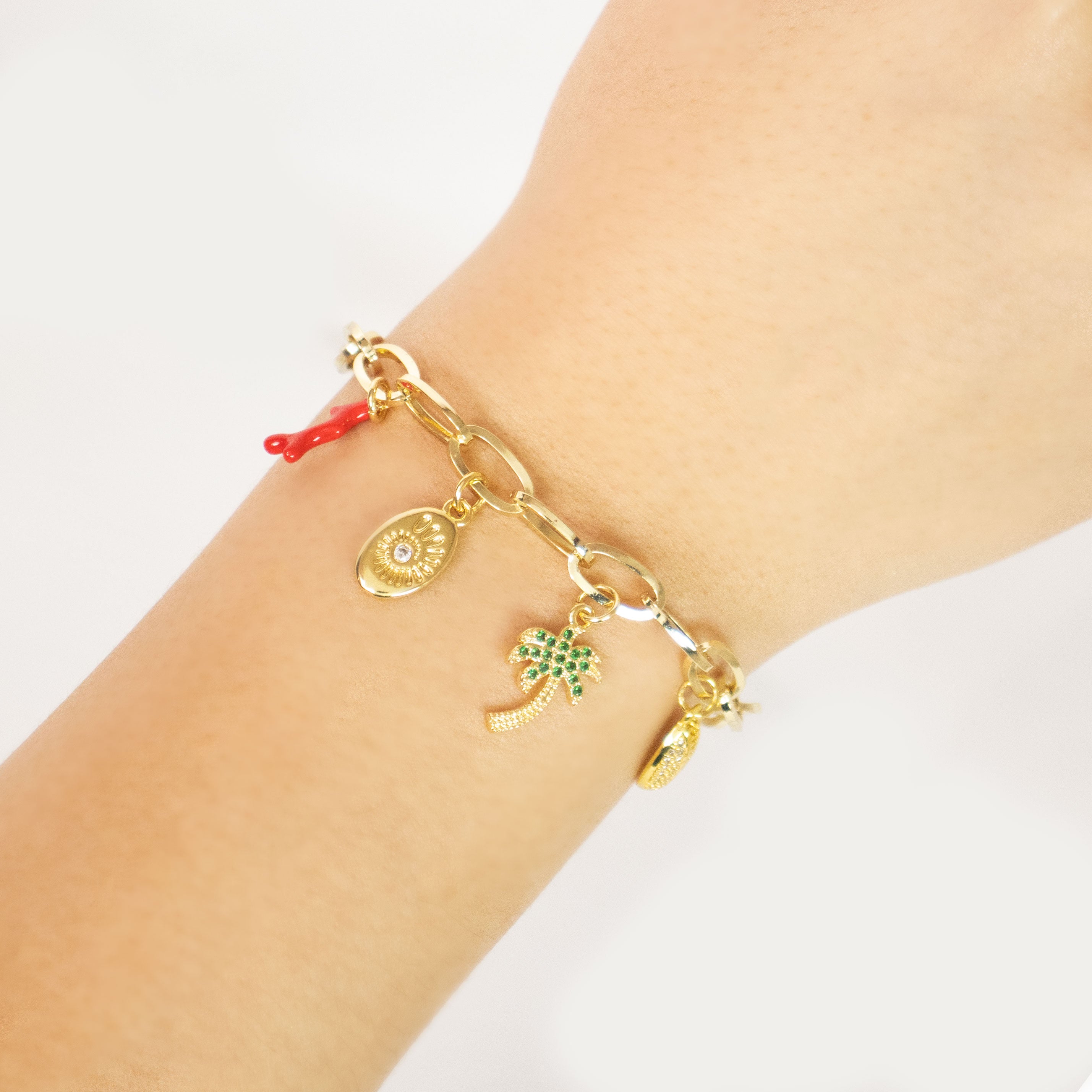 PULSERA LUA BAÑO EN RODIO