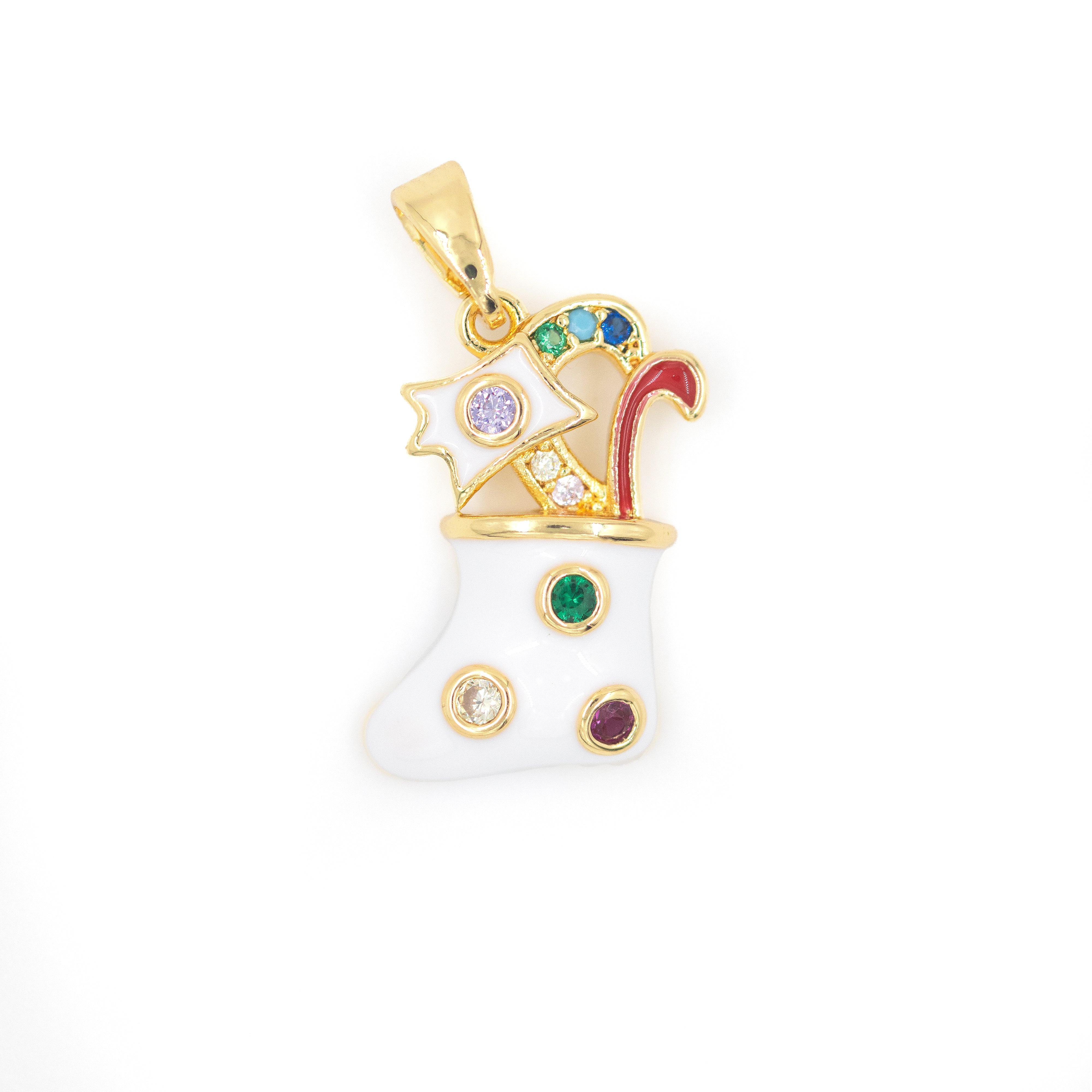 DIJE BOTA BLANCA NAVIDEÑA BAÑO EN RODIO