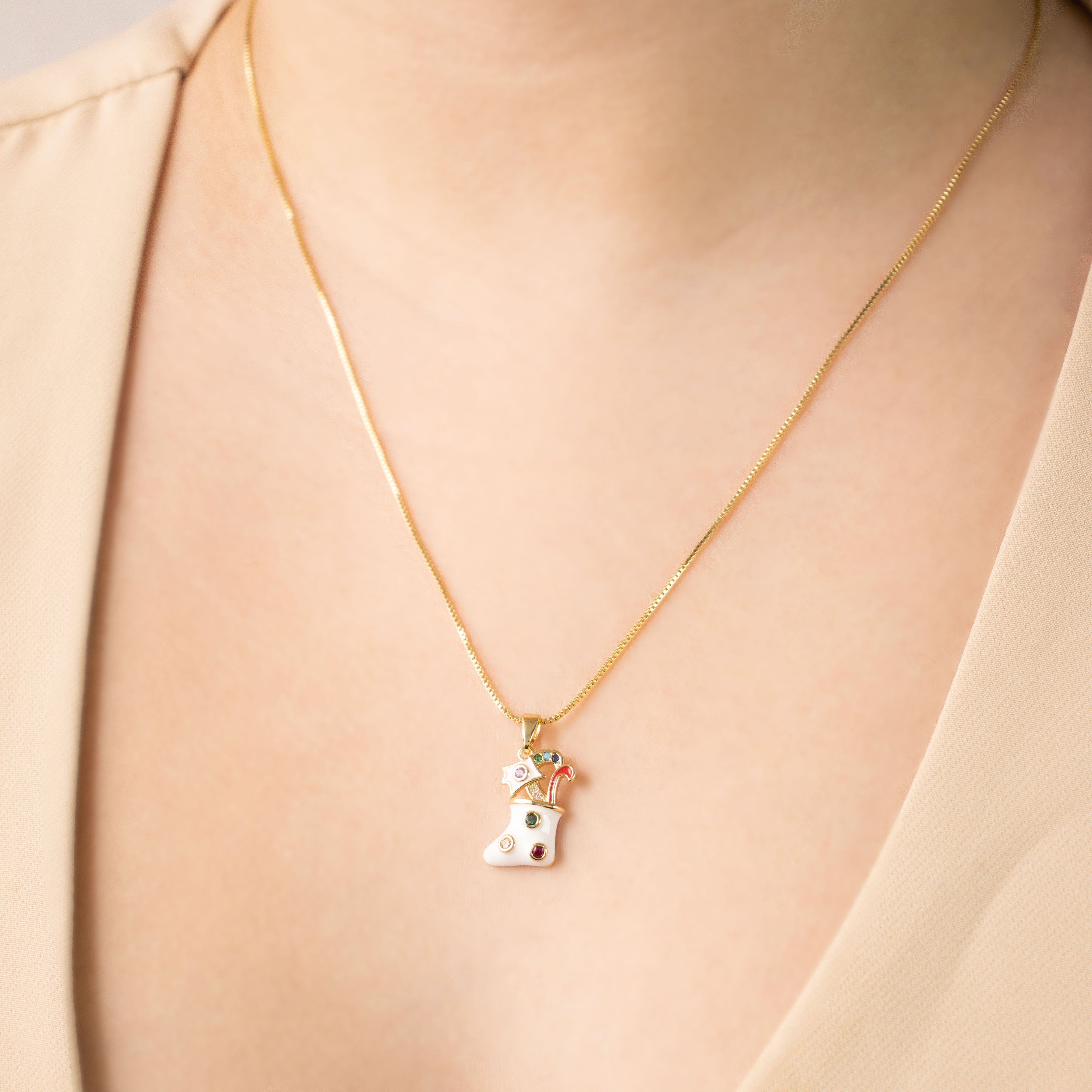 DIJE BOTA BLANCA NAVIDEÑA BAÑO EN RODIO