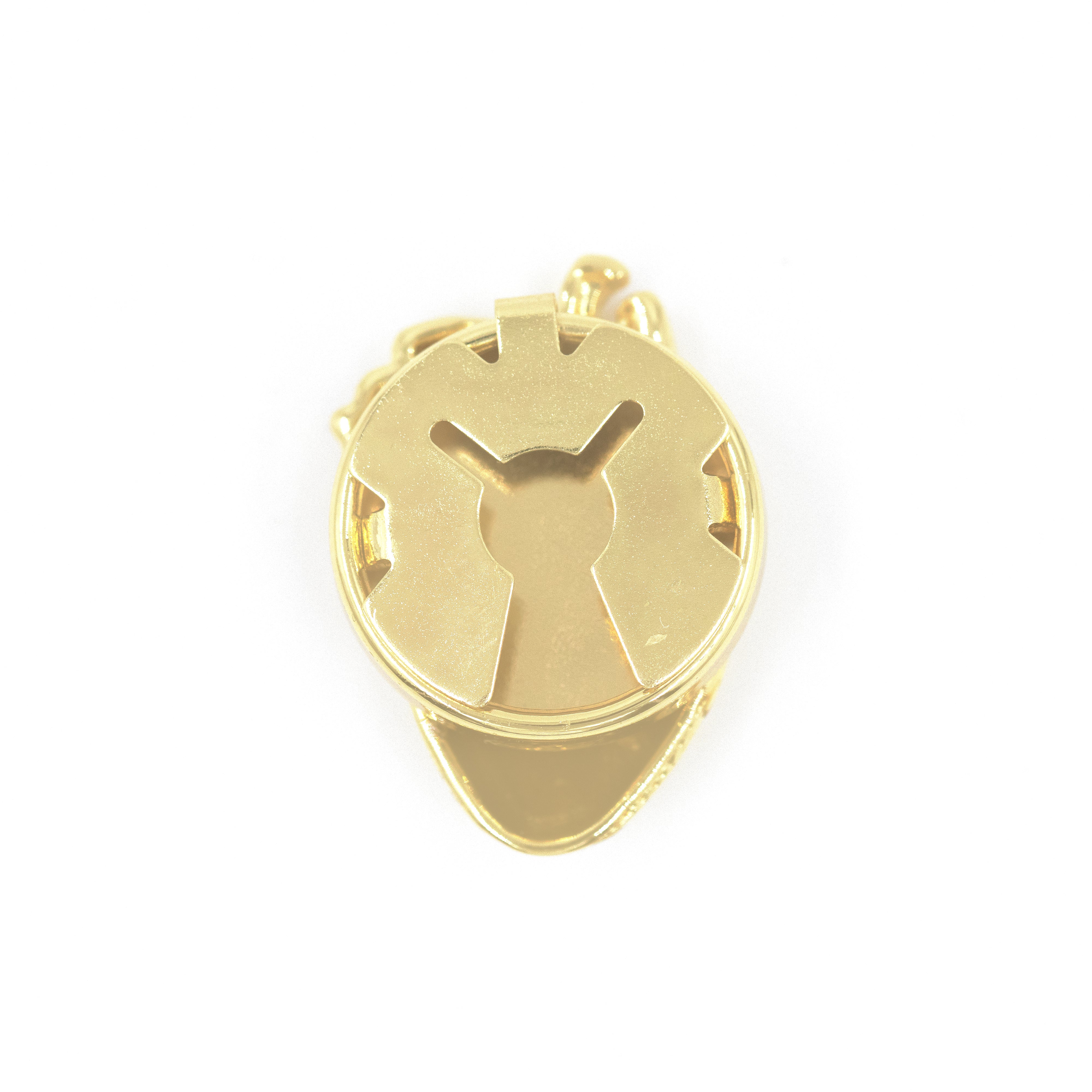 PIN CORAZÓN DORADO BAÑO EN RODIO