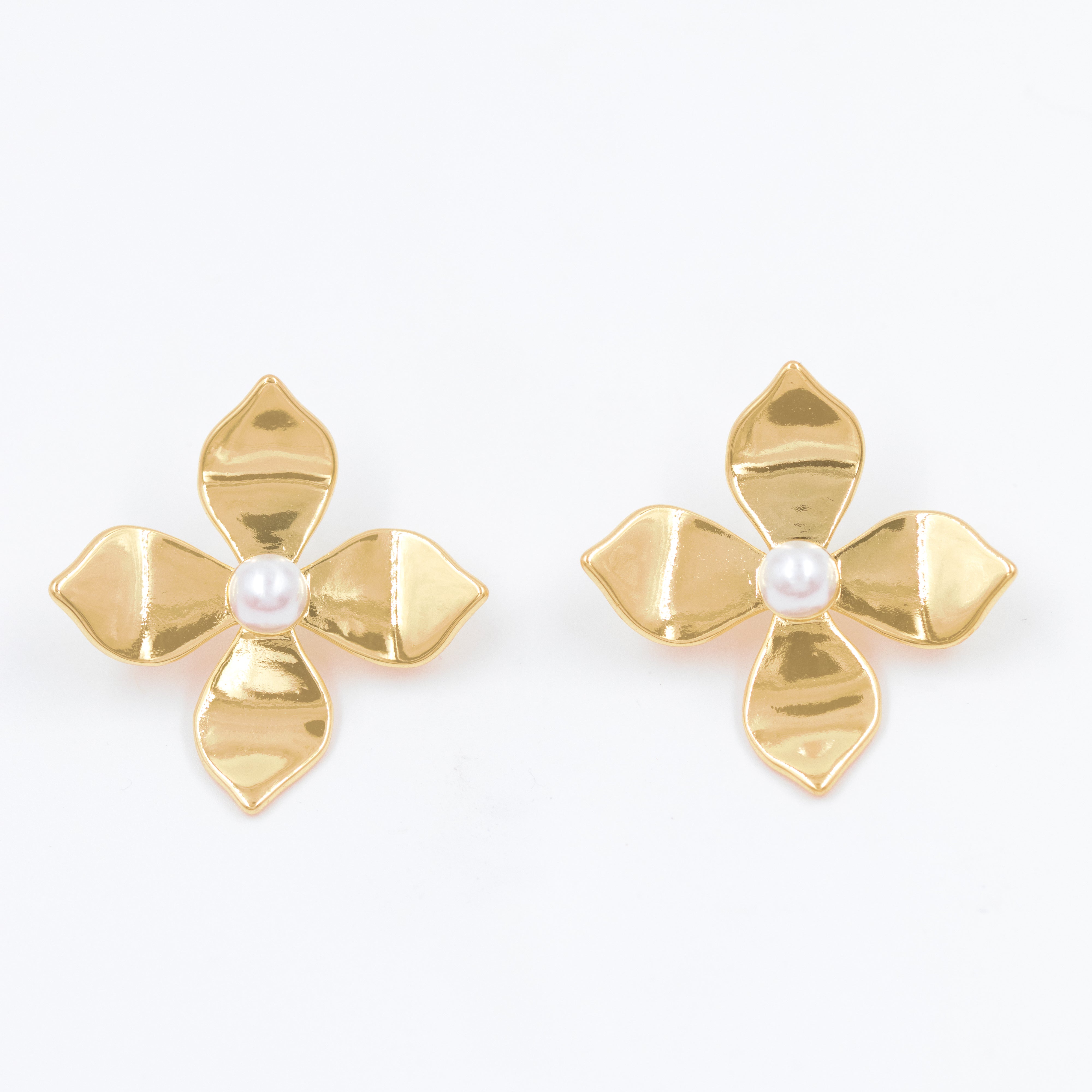 TOPO FLOR CON PERLA BAÑO EN RODIO