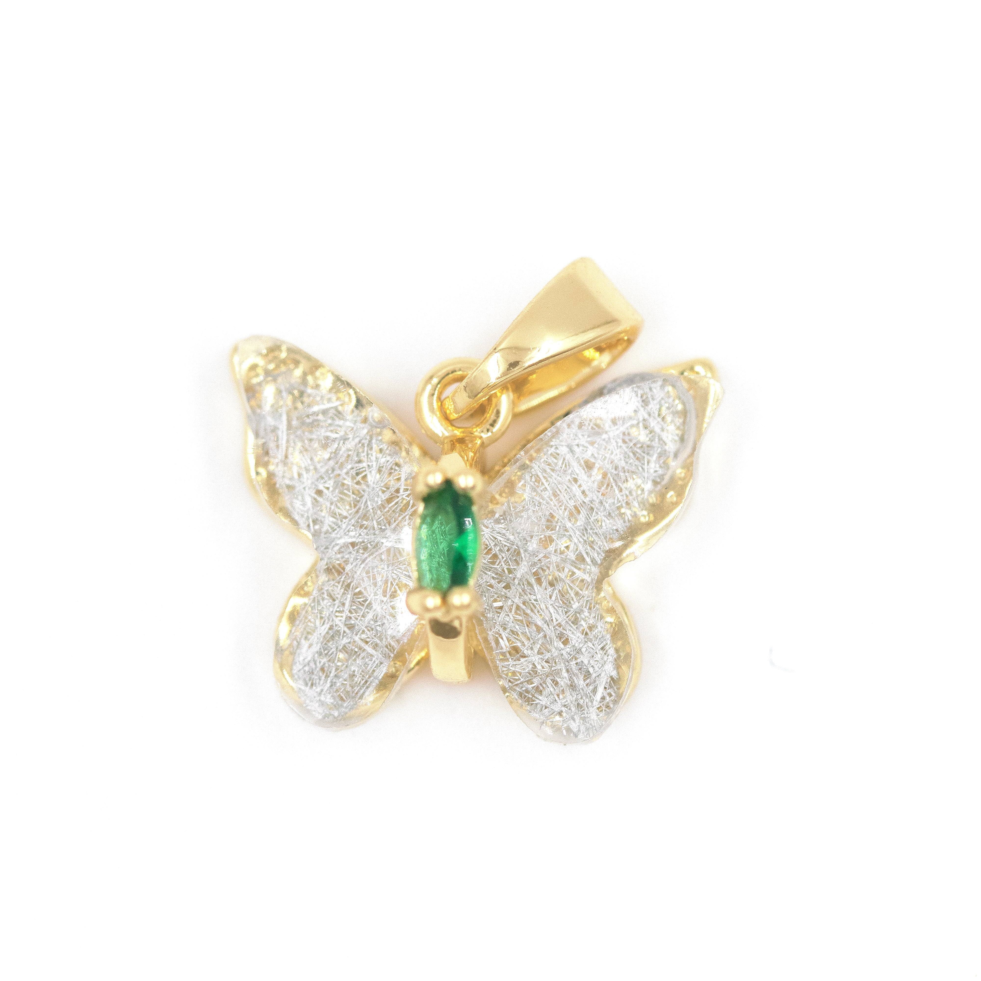 DIJE MARIPOSA BLANCA BAÑO EN RODIO