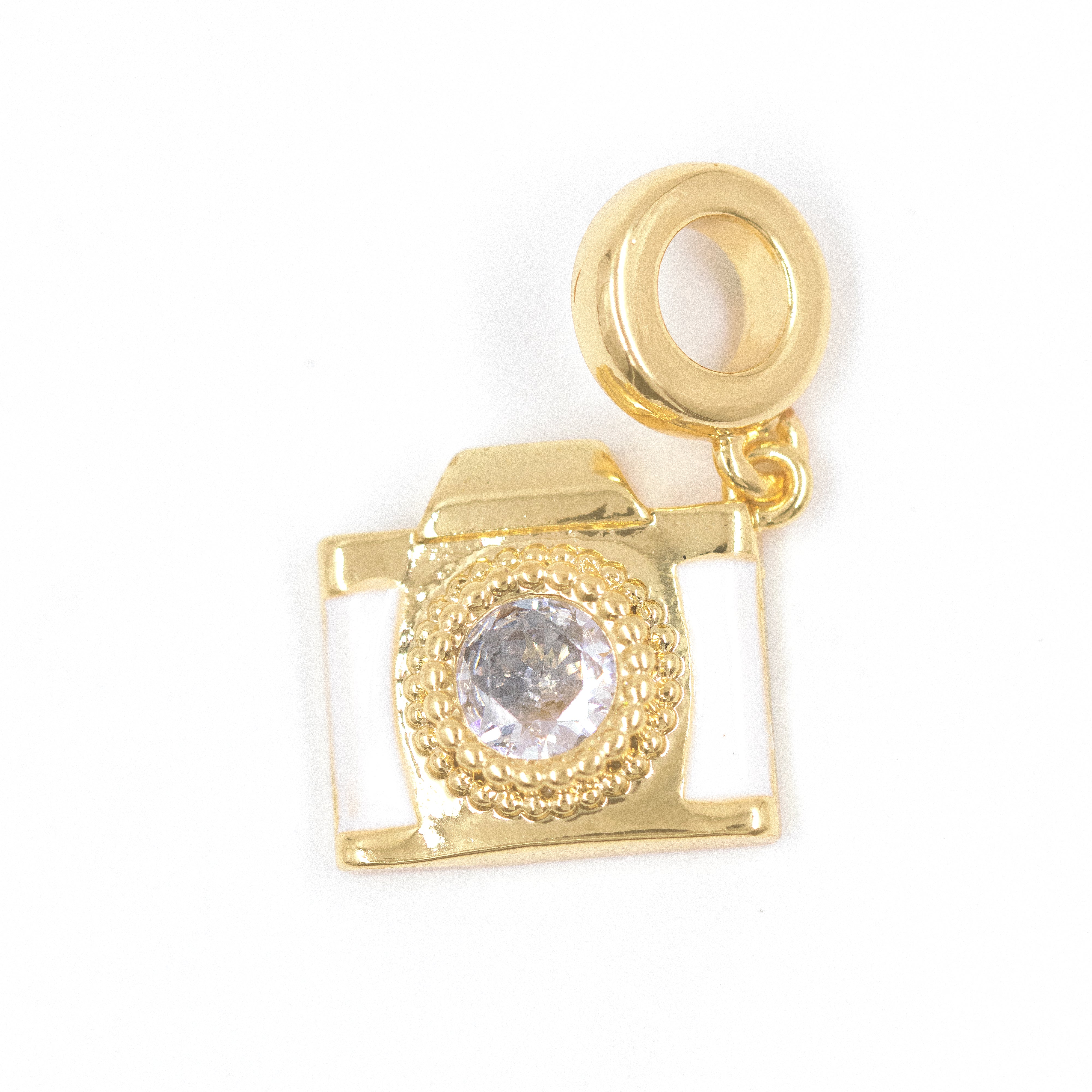 DIJE CHARM CAMARA FOTOGRAFICA BAÑO EN RODIO