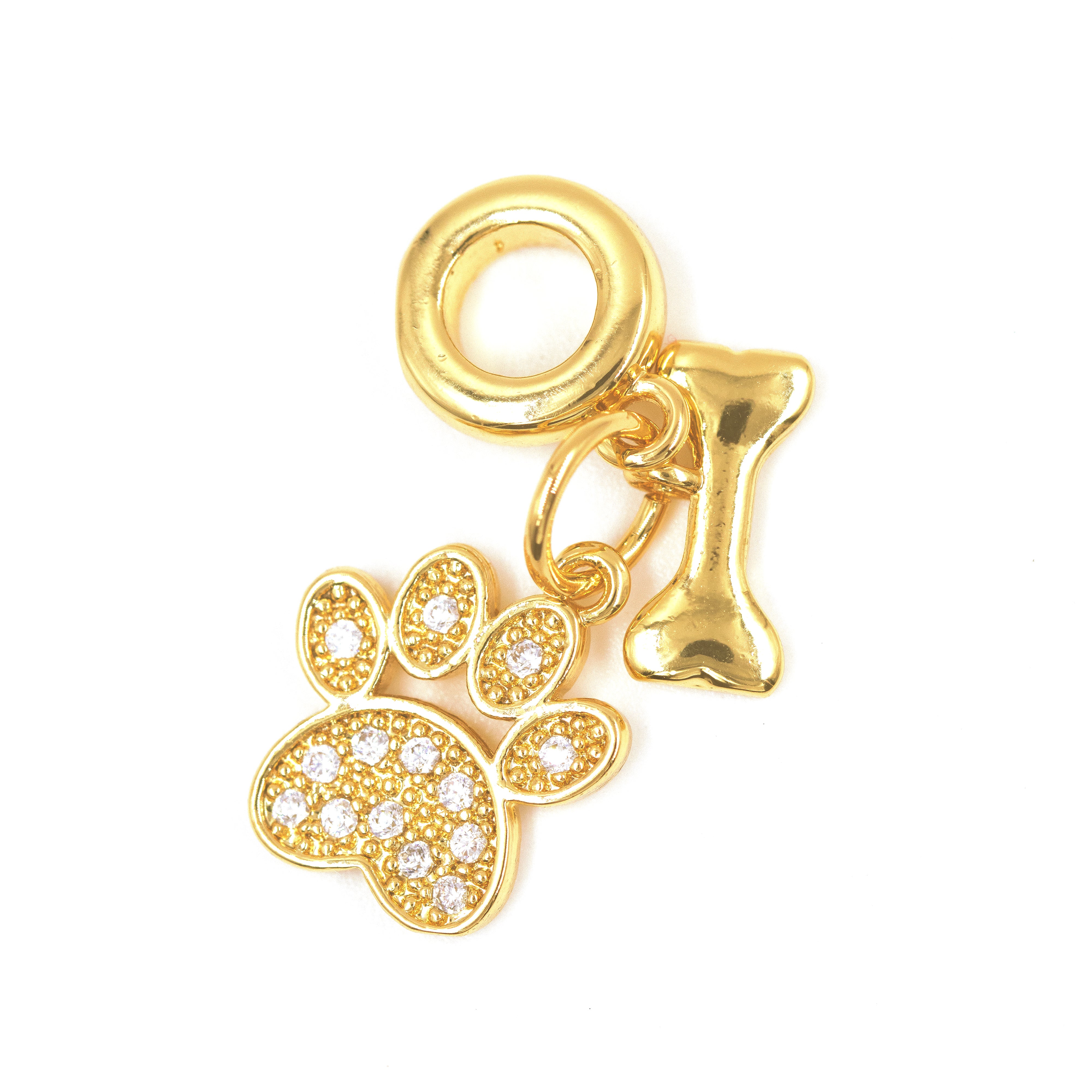 DIJE CHARM HUELLITAS BAÑO EN RODIO