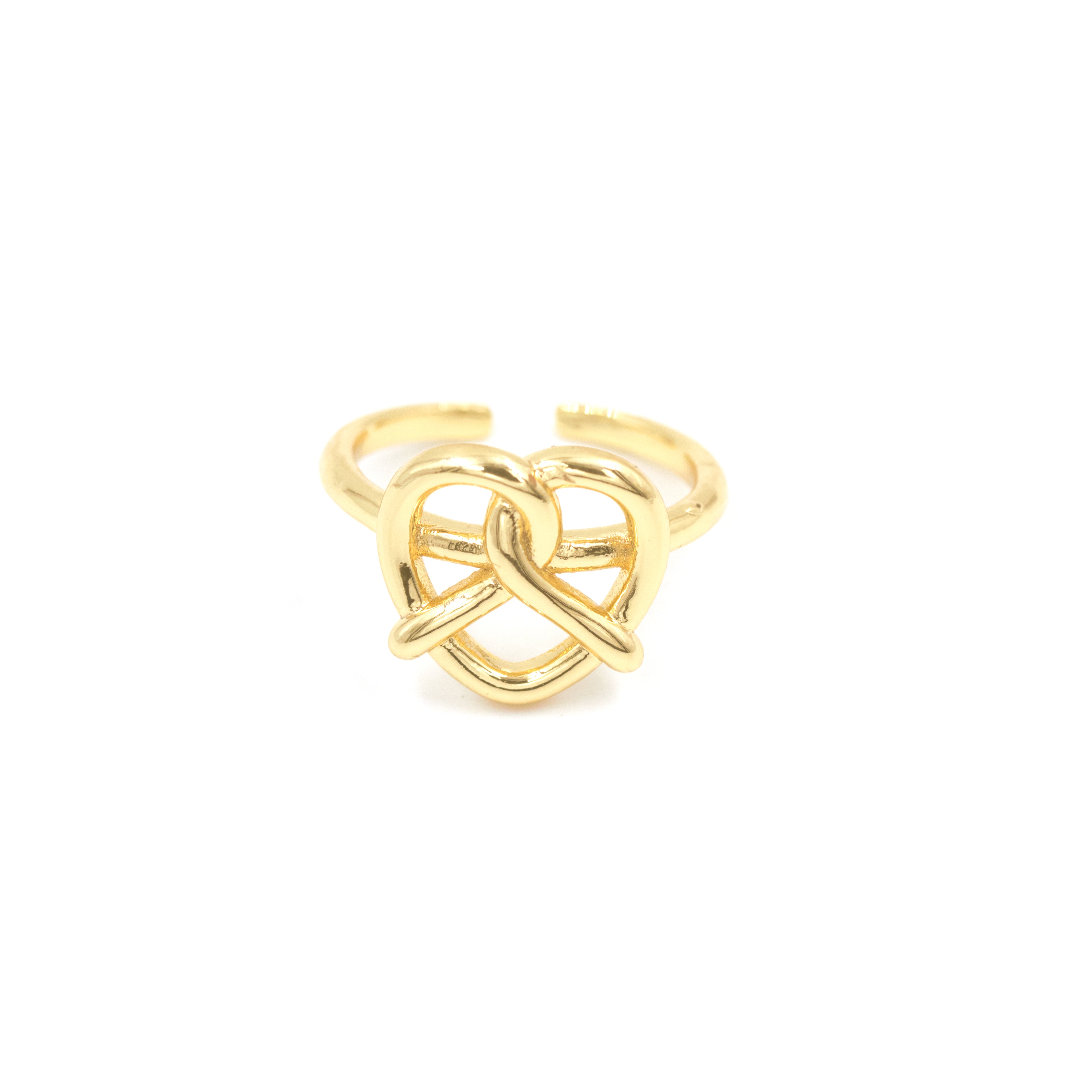 ANILLO PRETZEL BAÑO EN RODIO