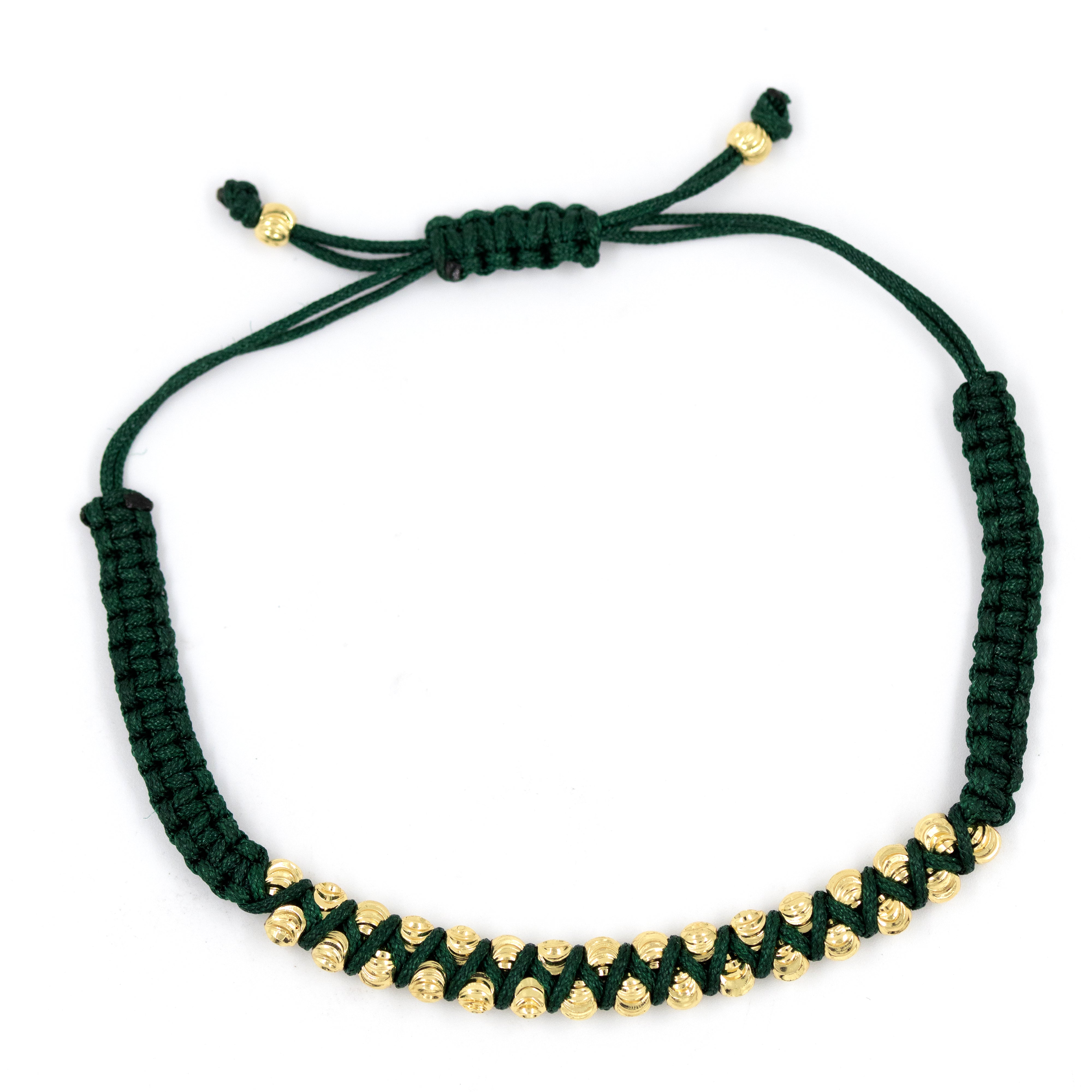 PULSERA BALIN DIAMANTADO TEJIDA BAÑO EN RODIO