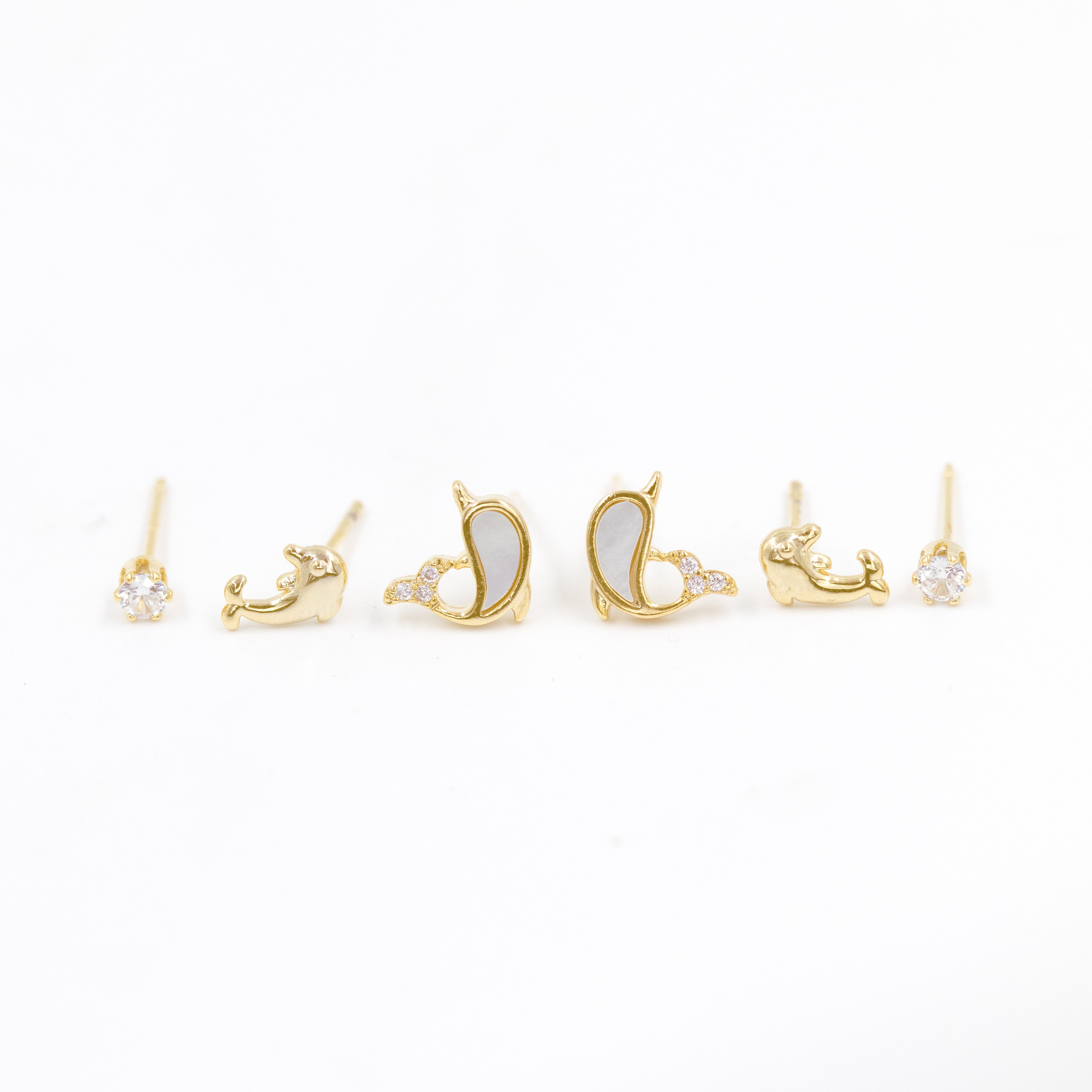 SET X3 DE TOPOS Y CANDONGAS BAÑO EN RODIO