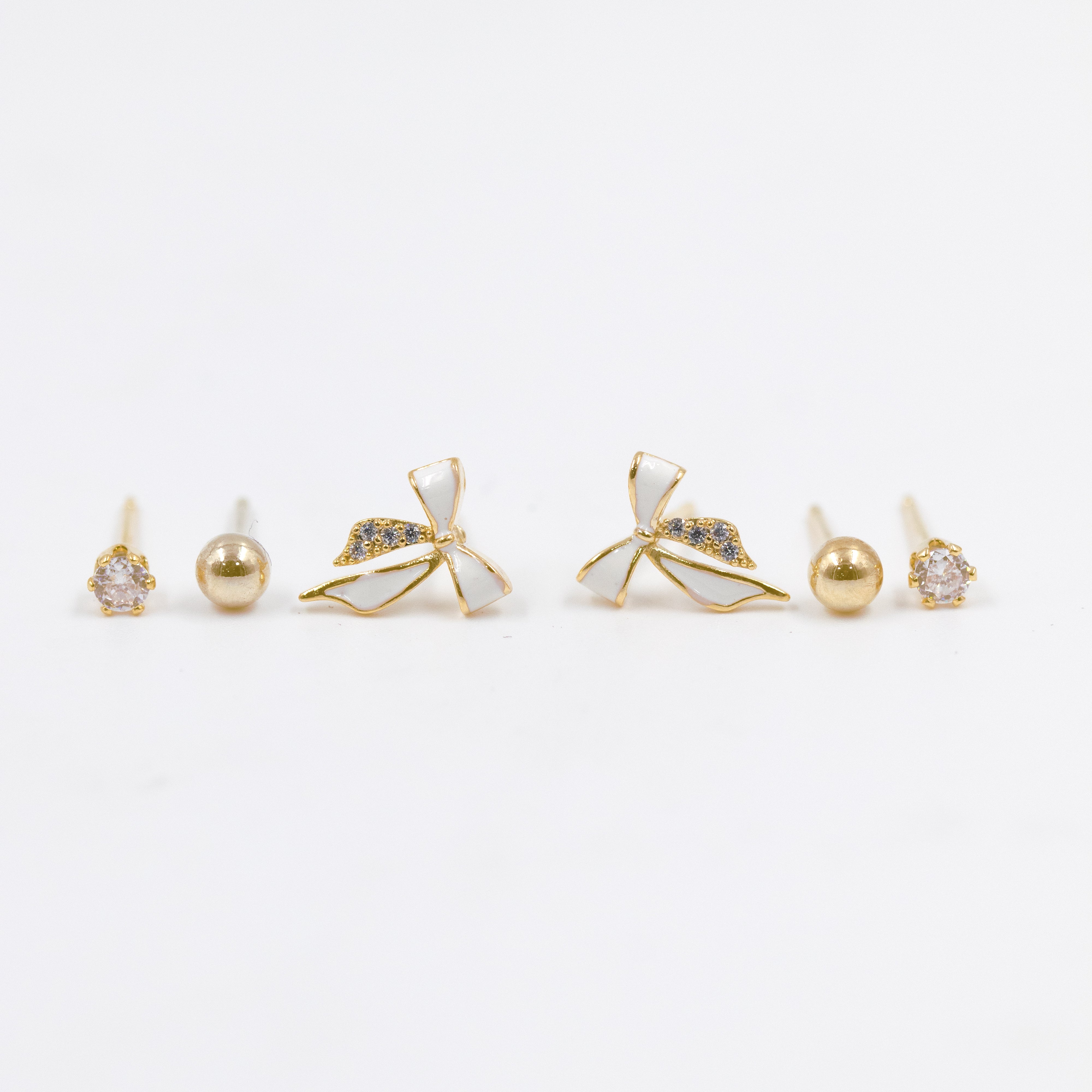 SET X3 DE TOPOS Y CANDONGAS BAÑO EN RODIO