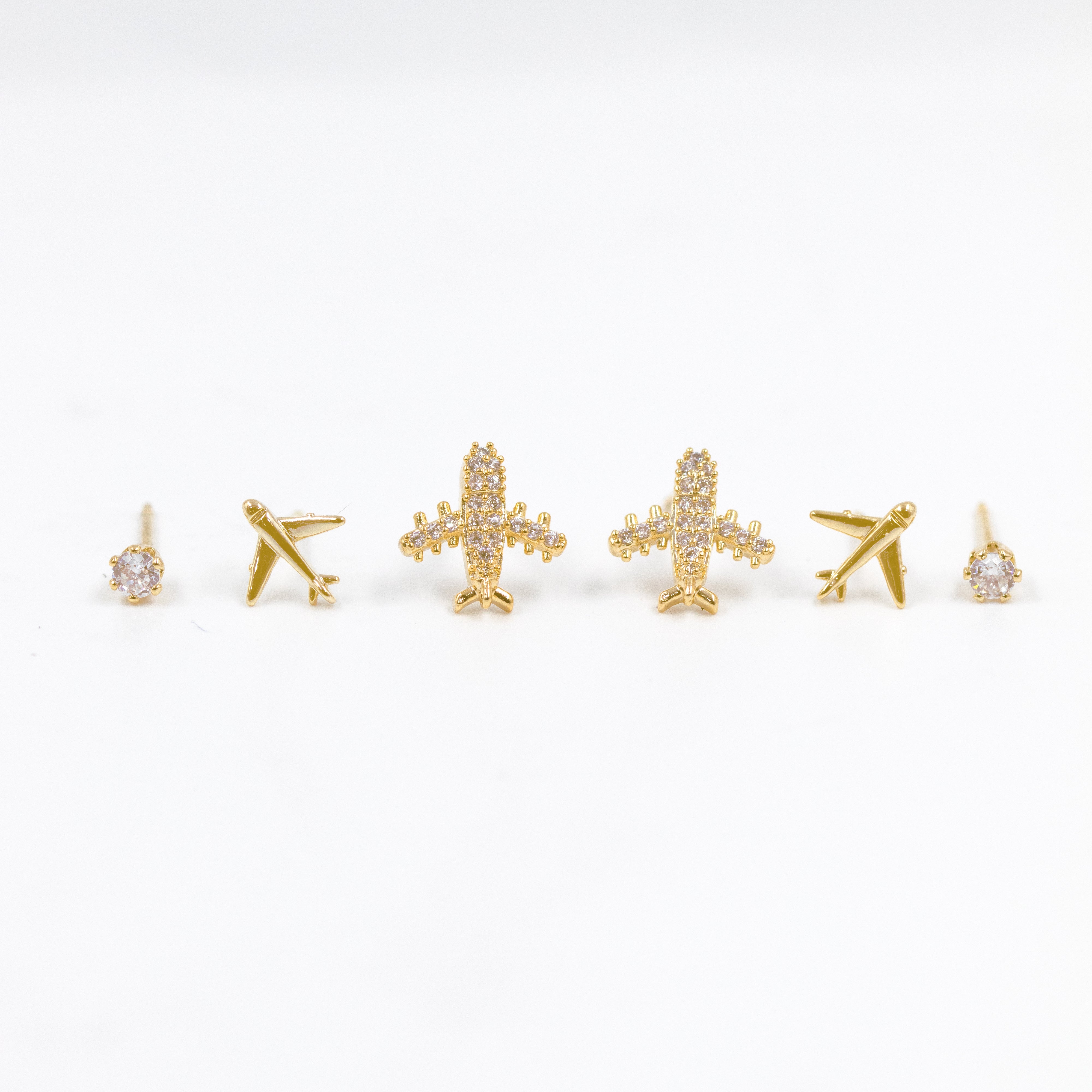 SET X3 DE TOPOS Y CANDONGAS BAÑO EN RODIO