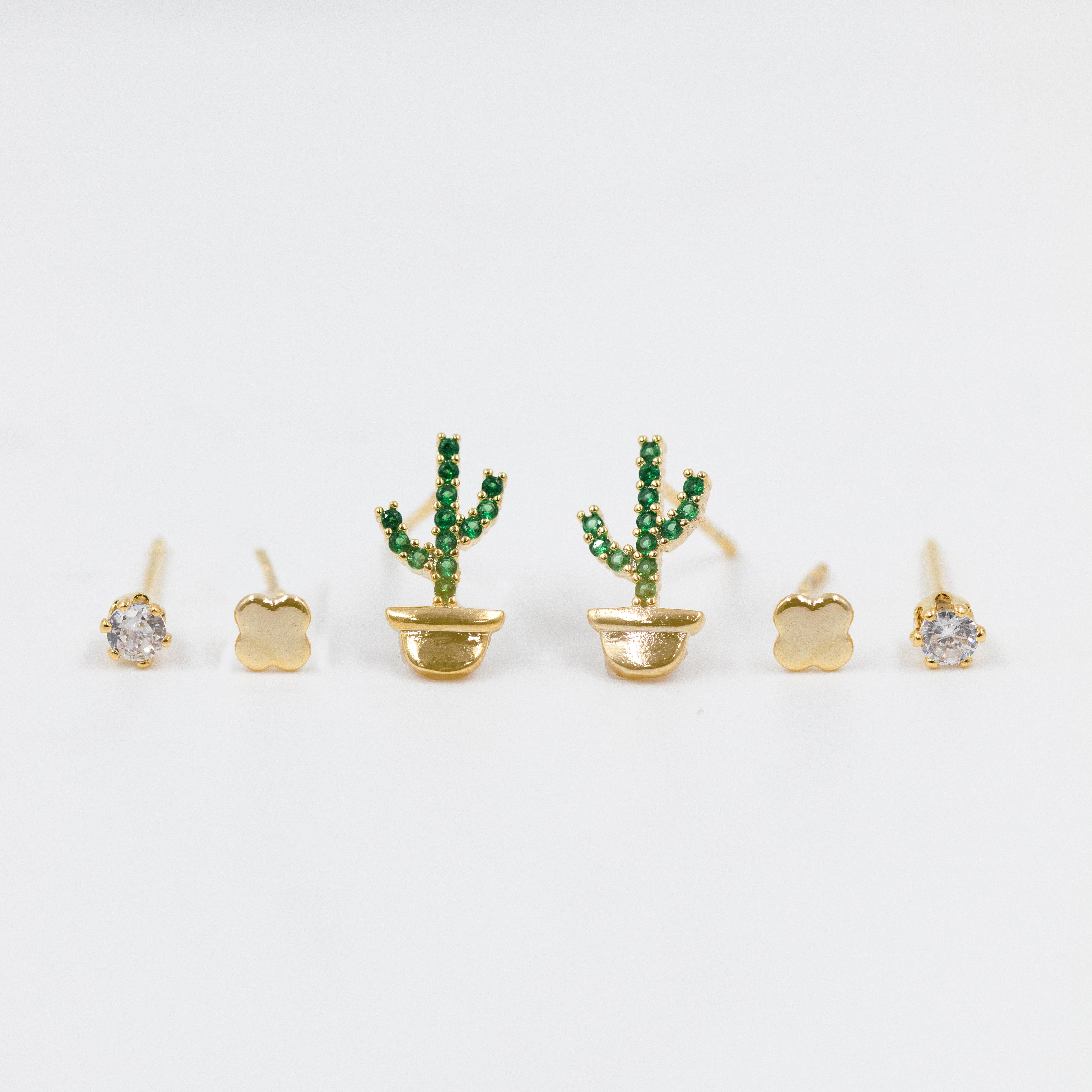 SET X3 DE TOPOS Y CANDONGAS BAÑO EN RODIO