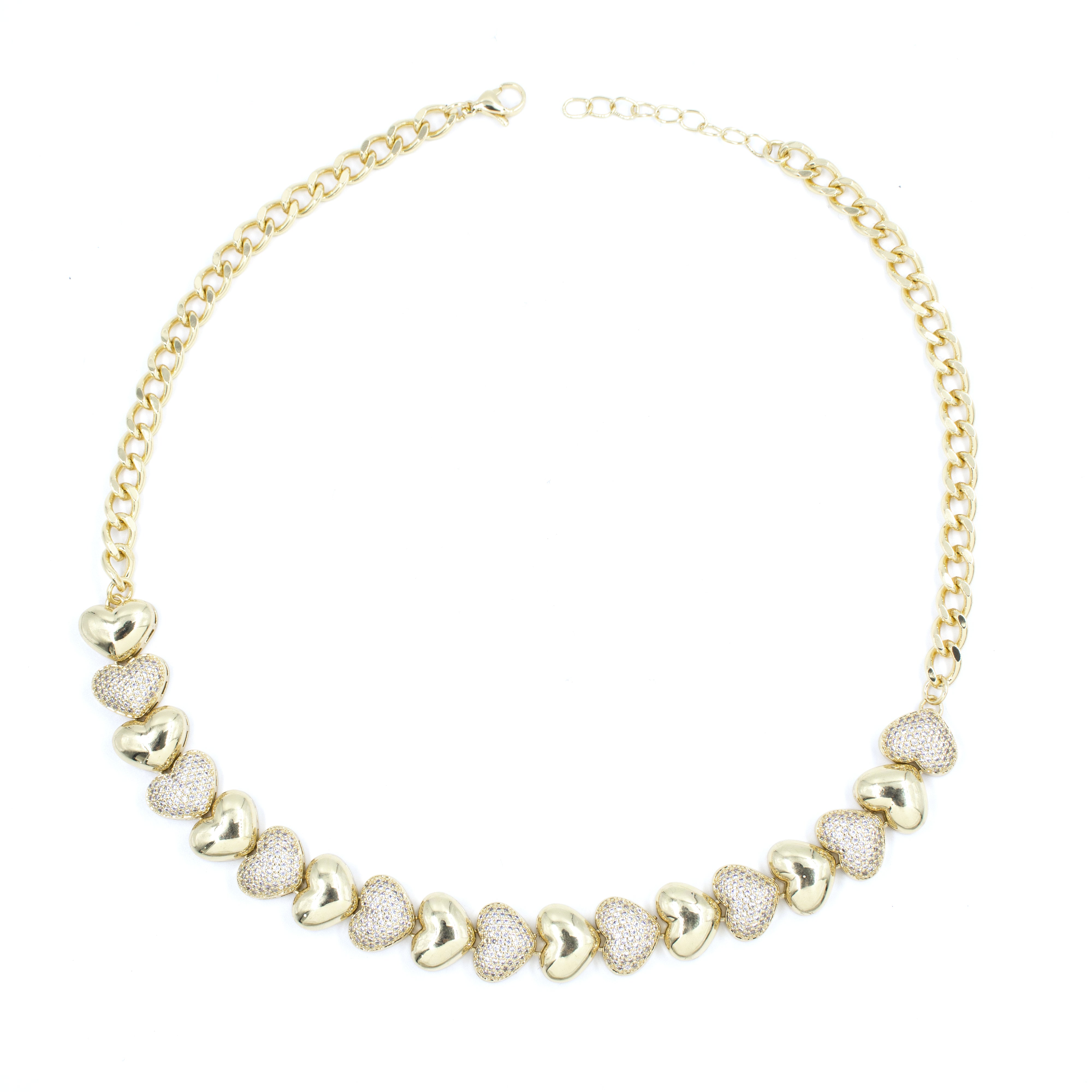 COLLAR AMOR BRILLANTE BAÑO EN RODIO