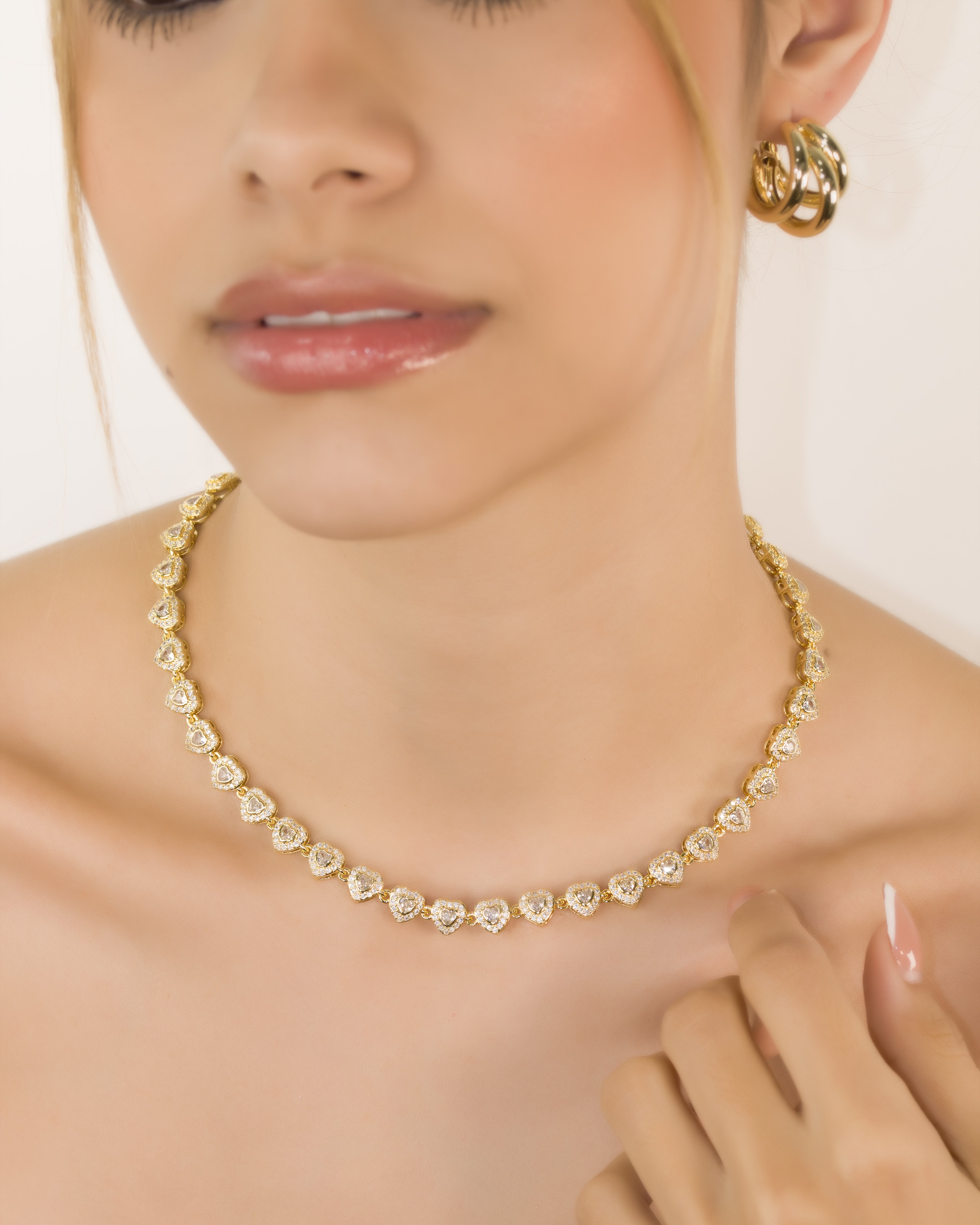 COLLAR LOVE SHINE BROCHE BAÑO EN RODIO