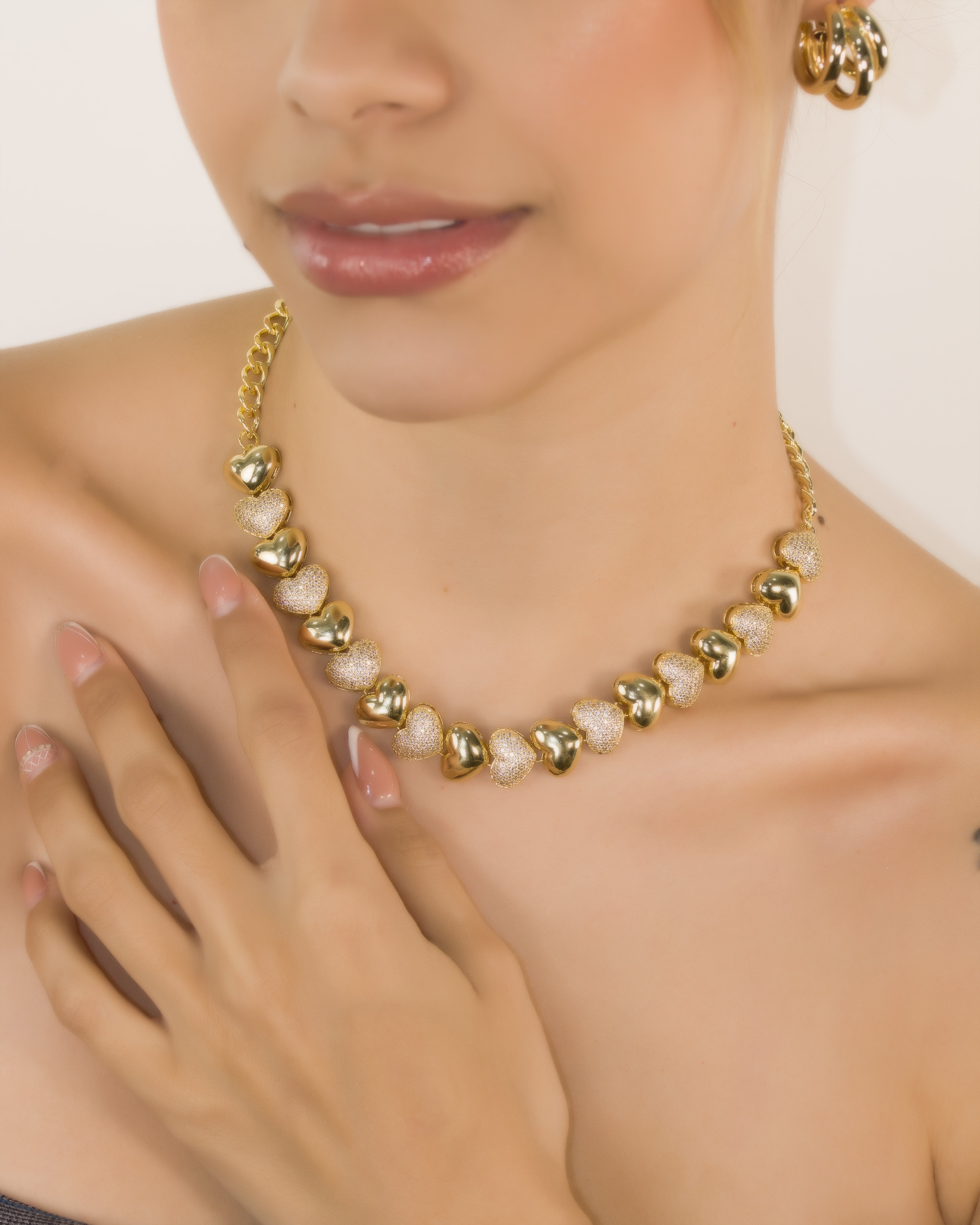 COLLAR AMOR BRILLANTE BAÑO EN RODIO