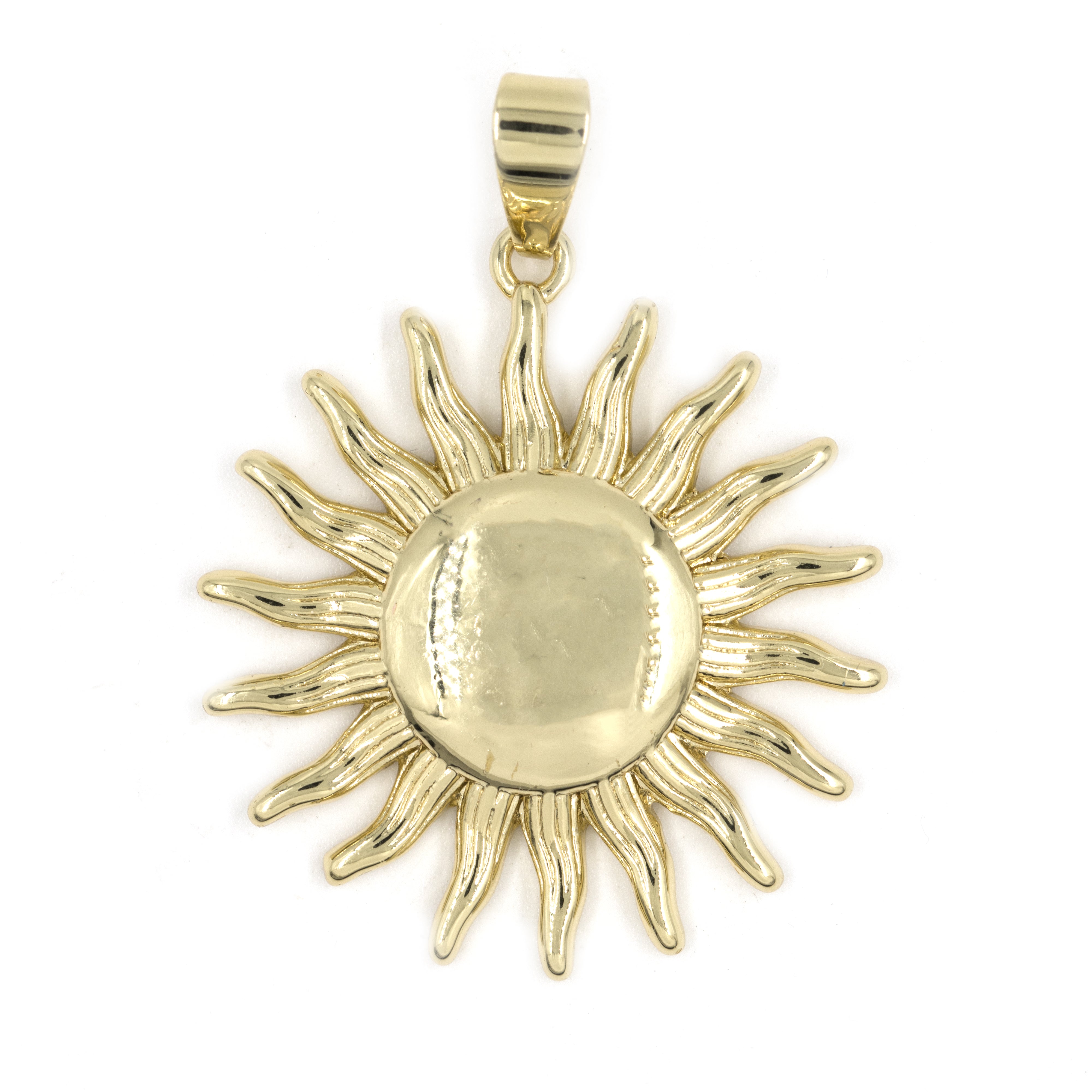 DIJE PULSERA SOL GRANDE BAÑO EN RODIO