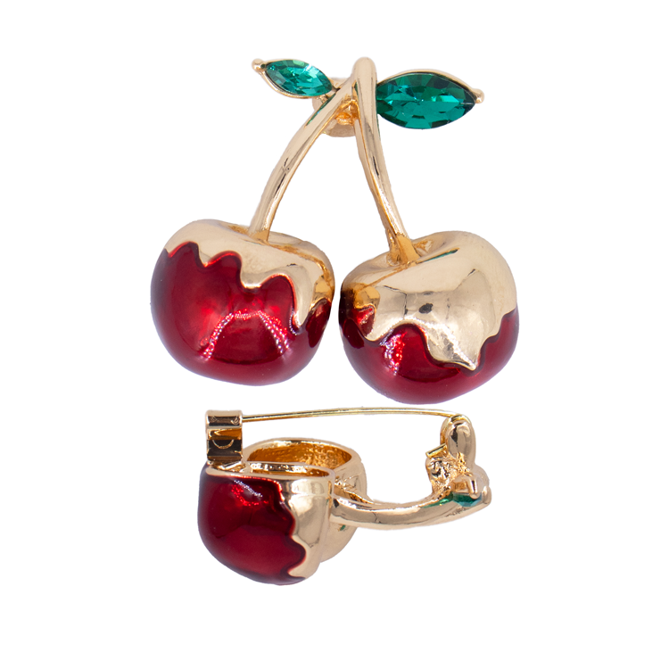 PIN CEREZAS CON DORADO PREMIUM