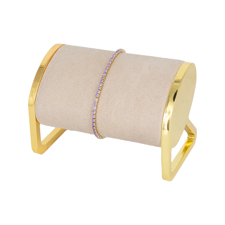 PULSERA MICROCIRCON DORADA EN RODIO