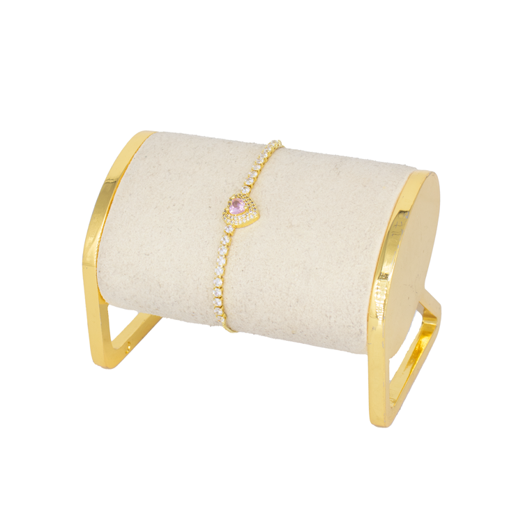 PULSERA CORAZÓN BAÑO EN RODIO