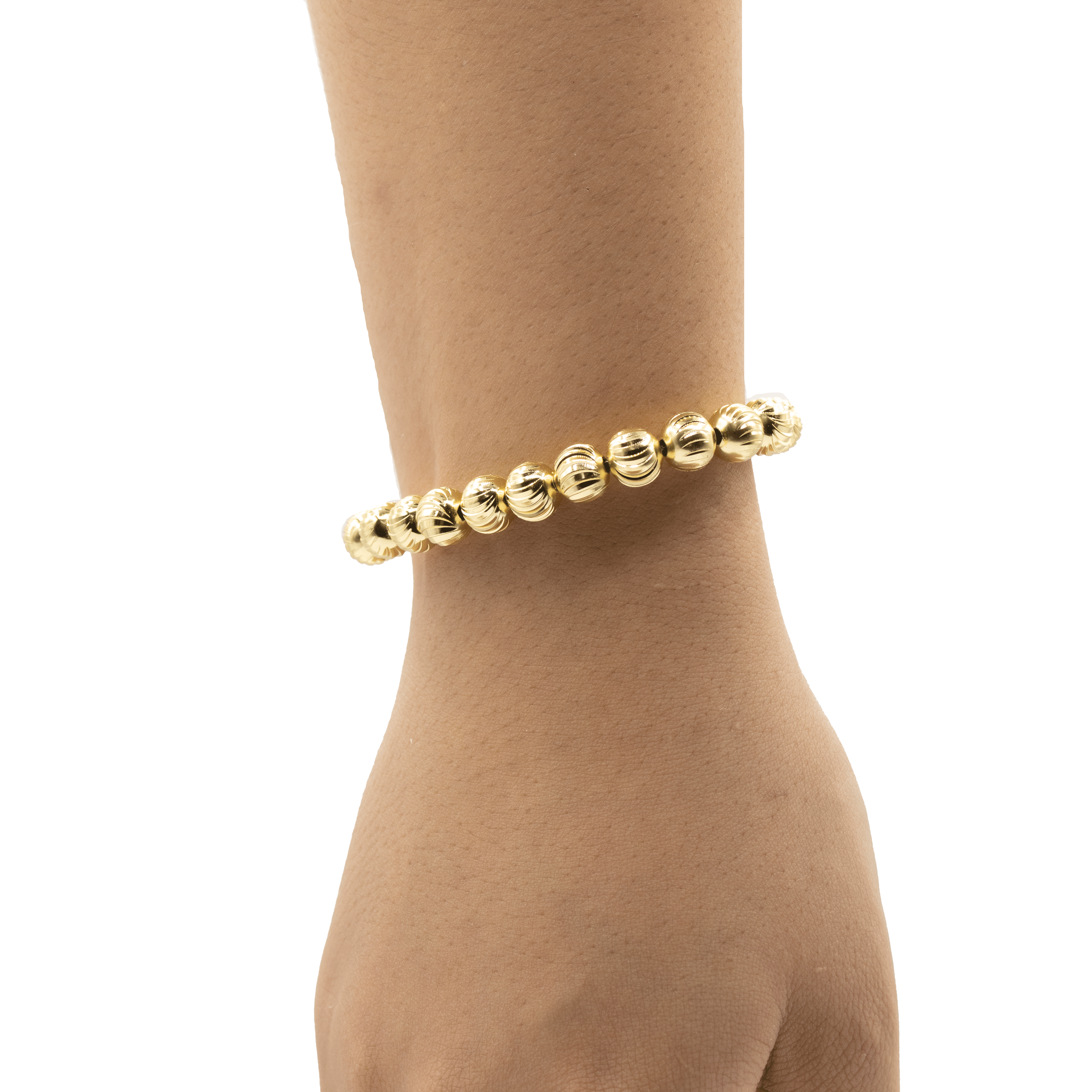 PULSERAS DE BOLA DIAMANTADO BAÑO EN RODIO