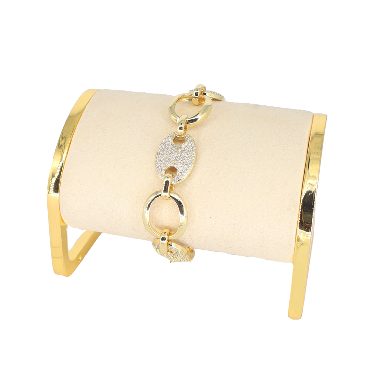 PULSERA CIRCON BAÑO EN RODIO