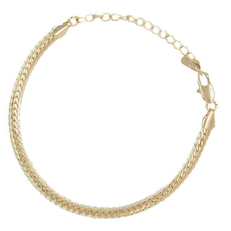 PULSERA GRIEGA BAÑO EN RODIO