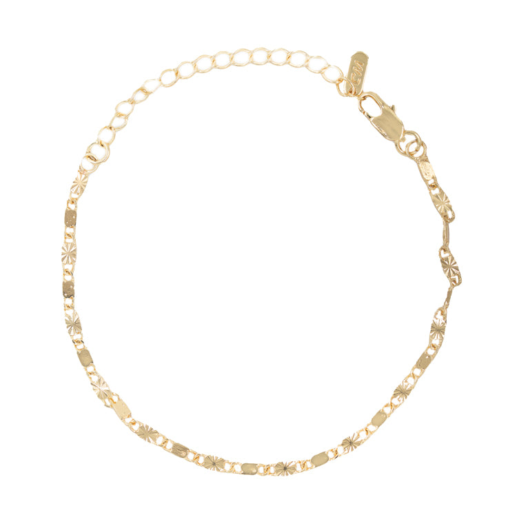 PULSERA DESTELLO CM BAÑO EN RODIO