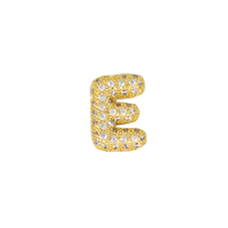 Letra circonada grande baño en rodio