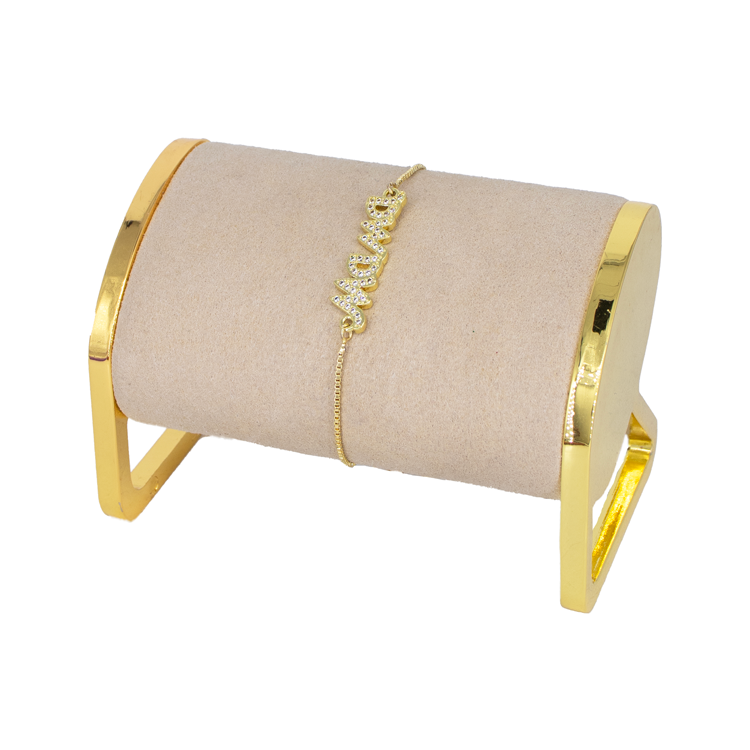 DIJE MAMÁ DORADO CON CIRCONES BAÑO DE RODIO