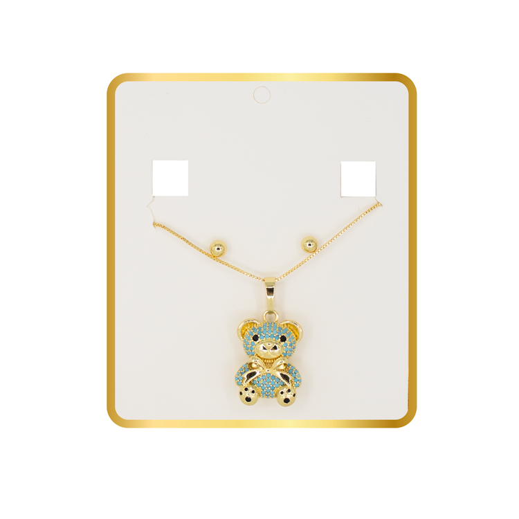 SET DIJE OSO CELESTE + TOPO BALIN BAÑO EN RODIO