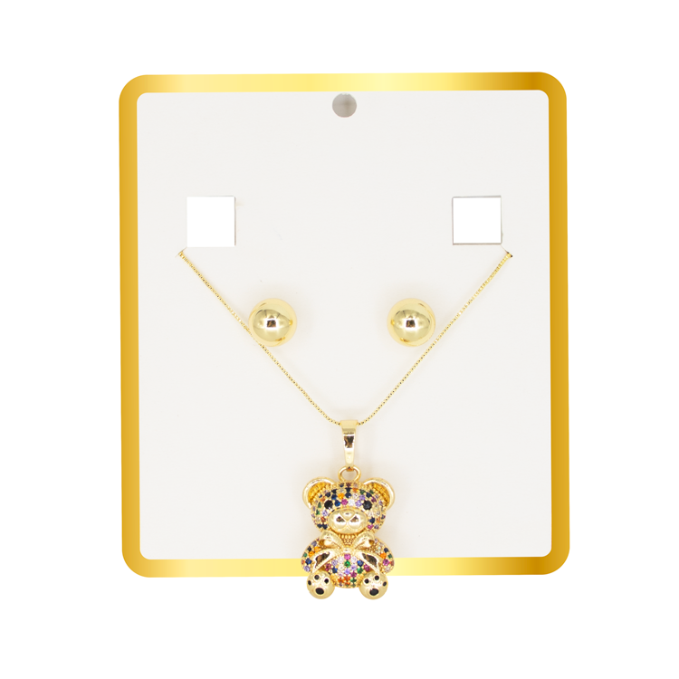 SET OSO MULTICOLOR + TOPO BAÑO EN RODIO