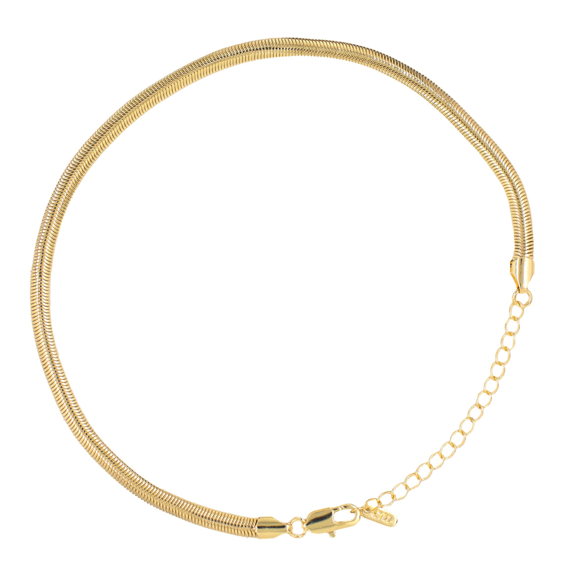 TOBILLERA PIEL DE SERPIENTE BAÑO EN RODIO