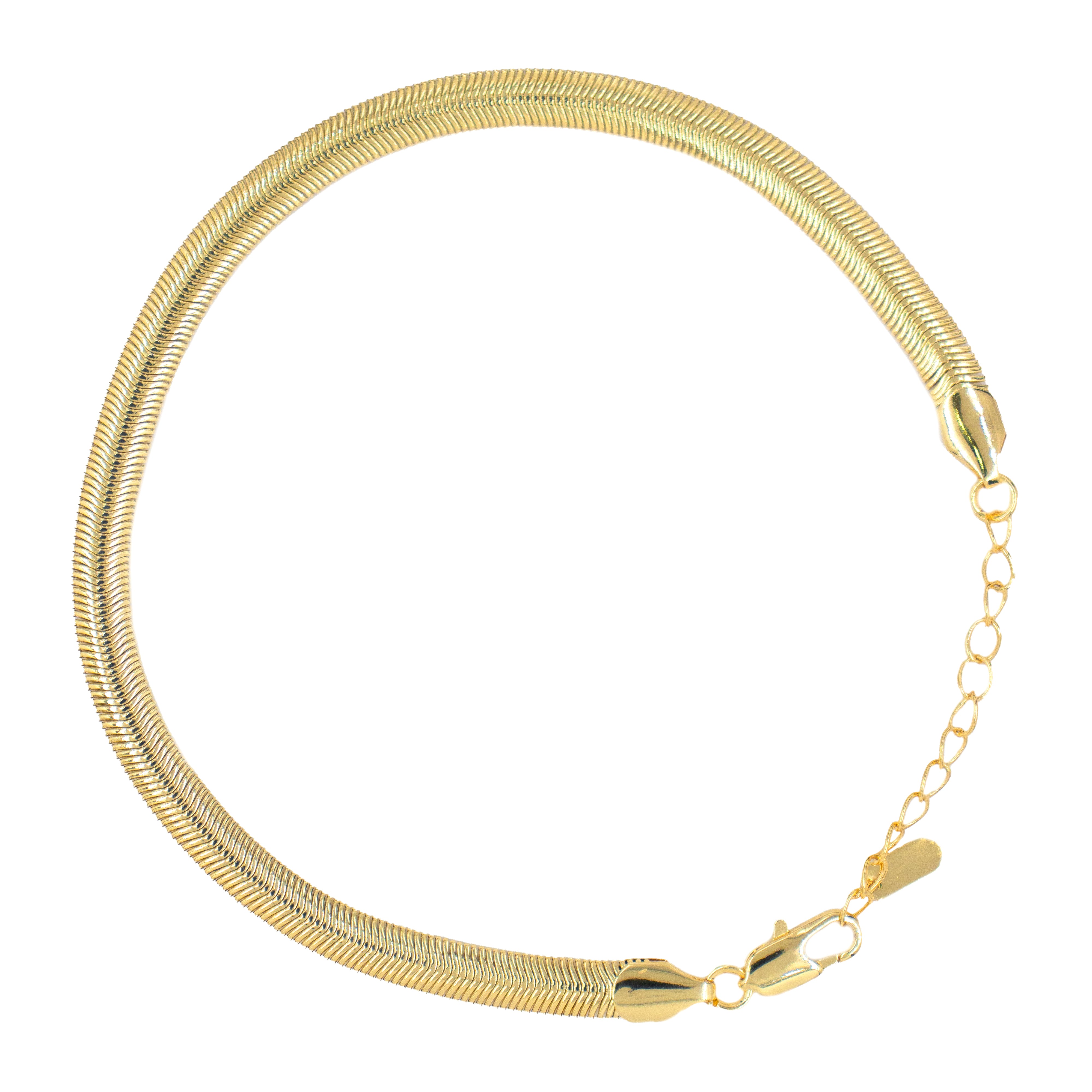 TOBILLERA PIEL DE SERPIENTE BAÑO EN RODIO